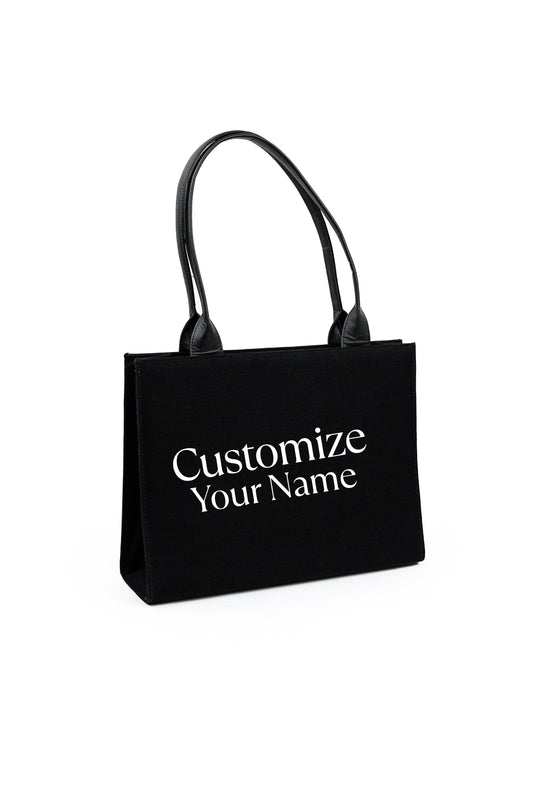 Custom Name Handmade Bag with Rhinestone Letters – Personalized Gift for Women