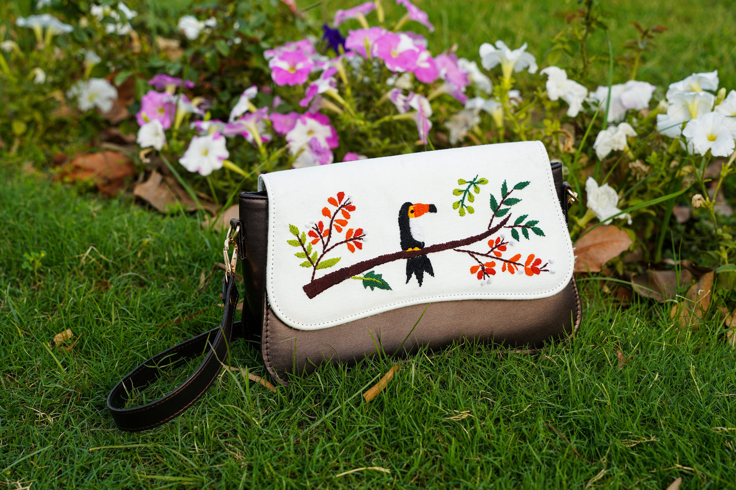 Detachable Embroidered Cover Bag for Women